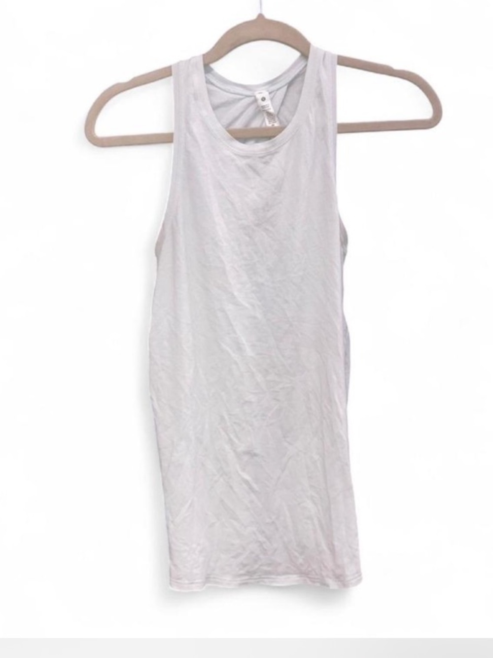 lululemon athletica White Racerback Tank with Back Vent - Picture 2 of 4